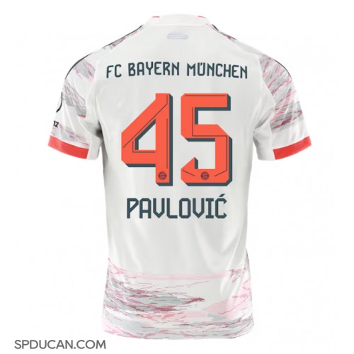 Muški Nogometni Dres Bayern Munich Aleksandar Pavlovic #45 Gostujuci 2025-26 Kratak Rukav